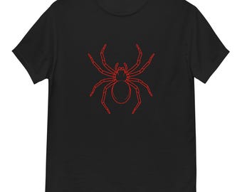 T-shirt met rode spin