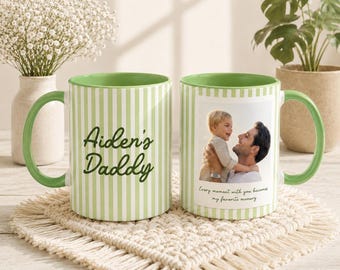 Personalized Father’s Day Mug, Custom Photo Mug for Dad, First Father’s Day Gift, New Dad Coffee Mug, Papa Mug