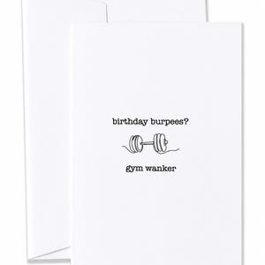 Funny Gym Burpees Birthday Card | UK Humour Greeting Card