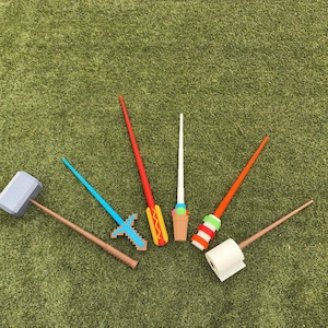 Collapsing Sword Bundle STL Files – 6 Expandable Toy Swords 3D Print – Fidget Toys – Telescopic Sword Pack – Funny Novelty Prints