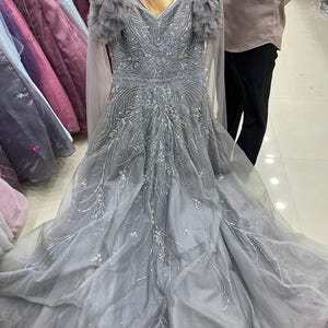 bridal dresses in grey colour Jenny Charcoal and Dusty Mauve Wedding Dress, Charcoal Wedding Dress with Beaded Lace ,Gothic Wedding Dress, Mermaid Charcoal Dress