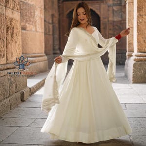 floor length suit dresses Cavosen Long Dresses for Women V Neck Beige Long Sleeve Maxi Dress Empire Waist Ankle Length Dress Solid Side Split Pleated Casual Trendy Dress