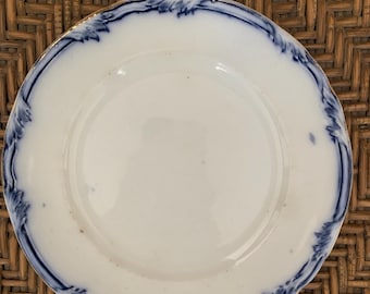 アンティーク調フローブループレート（花柄の縁取り付き）｜イギリス製