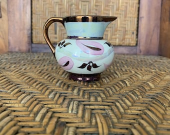 Jarra de crema vintage de loza brillante Lancaster & Sandland LTD Hanley / Hecha en Inglaterra