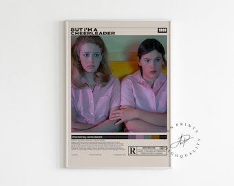 Pero soy una animadora, impresión de película retro, moderno de mediados de siglo, póster de programa de televisión retro, póster de película minimalista, póster de película personalizado, impresión de arte de pared