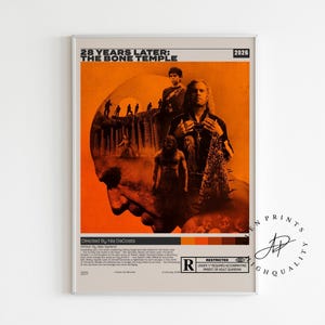 28 Years Later: The Bone Temple, Nia DaCosta, Retro Movie Print, Midcentury Modern, Retro TV Show Poster, Minimalist Movie Poster, A3 poster