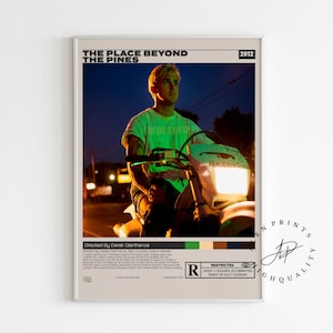 The Place Beyond the Pines Movie Poster, Retro Movie Print, Midcentury Modern, Retro Poster, Minimalist Movie Poster, Custom Movie Poster