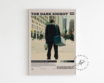 El Caballero Oscuro, Impresión de Película Retro, Moderno de Mediados de Siglo, Póster de Película Minimalista, Arte de Película Minimalista, Póster de Cine, Impresión para Pared, Póster Personalizado