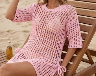Summer Mesh Crochet Pattern PDF | Lightweight Boho Crochet Top | Open Stitch Crochet Cardigan Style | Beginner Friendly Tunic Pattern