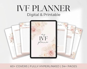 Digital & Printable IVF Planner Journal |Fertility Treatment Tracker Workbook|Infertility Cycle Medication Log eBook | TTC Support GoodNotes