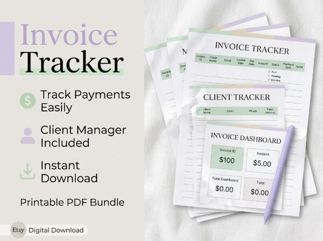 Invoice Tracker Google Sheets Template | Client Payment Manager ...