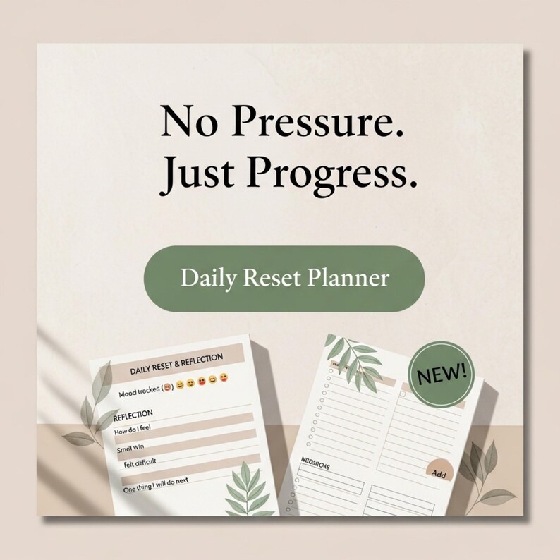ADHD Morning Routine Printable PDF | Daily Reset Planner for Adults ...