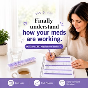 ADHD Medication Tracker Printable | Mood & Focus Log PDF | Daily Symptom Tracker | Mental Health Planner