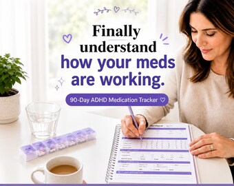 ADHD Medication Tracker Printable | Mood & Focus Log PDF | Daily Symptom Tracker | Mental Health Planner