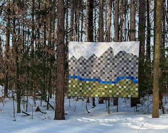 PDF Pattern - Wyoming - A Pixelated State Quilt - Cheyenne Jackson Casper Laramie Cody Sheridan Grand Teton National Park