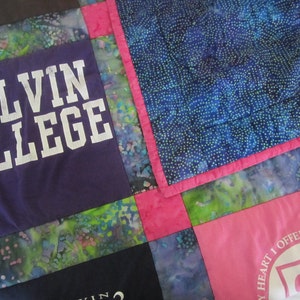 ADD-ON - Colorful Backing add-on for Custom T-Shirt Quilt - Handmade