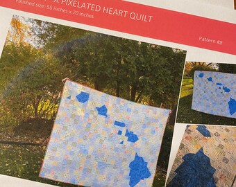 Paper Pattern - Hawaii - A Pixelated Quilt - Hawaii Quilt Live Aloha Mahalo