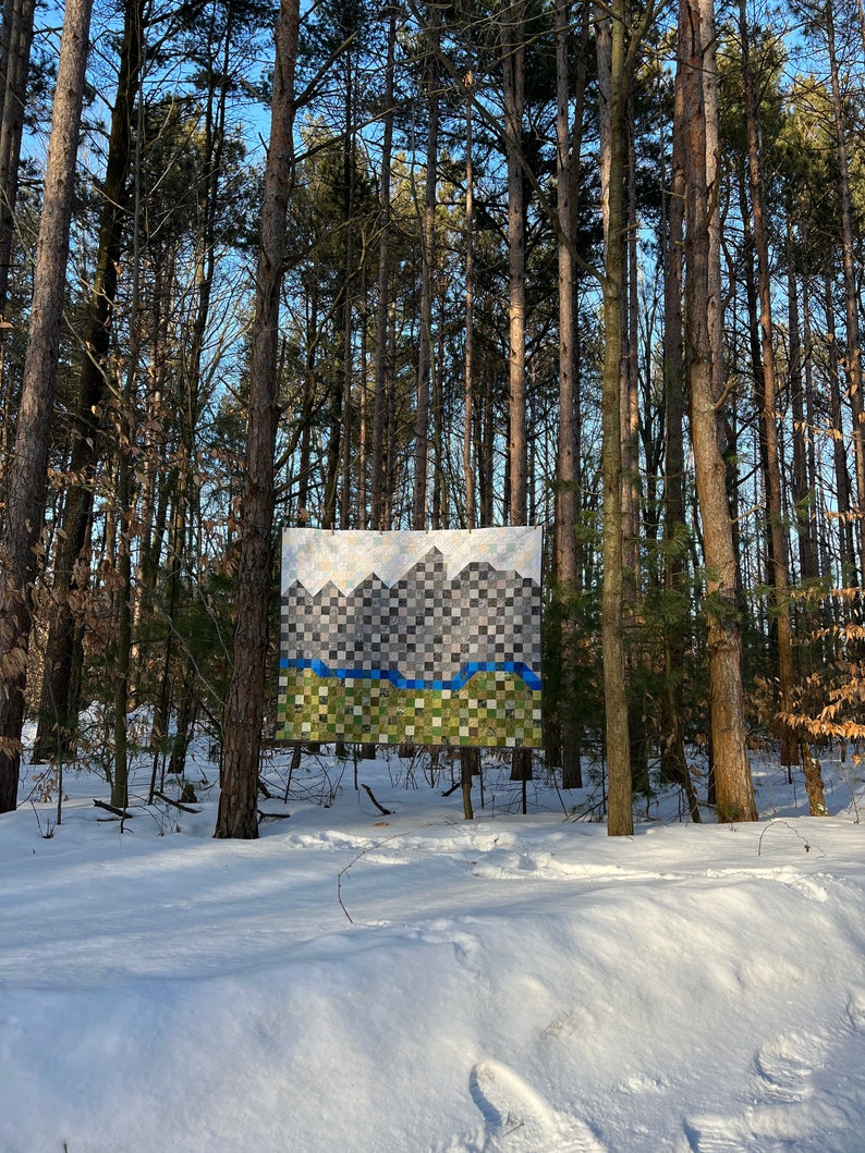 Paper Pattern Wyoming A Pixelated State Quilt-Cheyenne Jackson Casper Laramie Cody Grand Teton National Park image 1