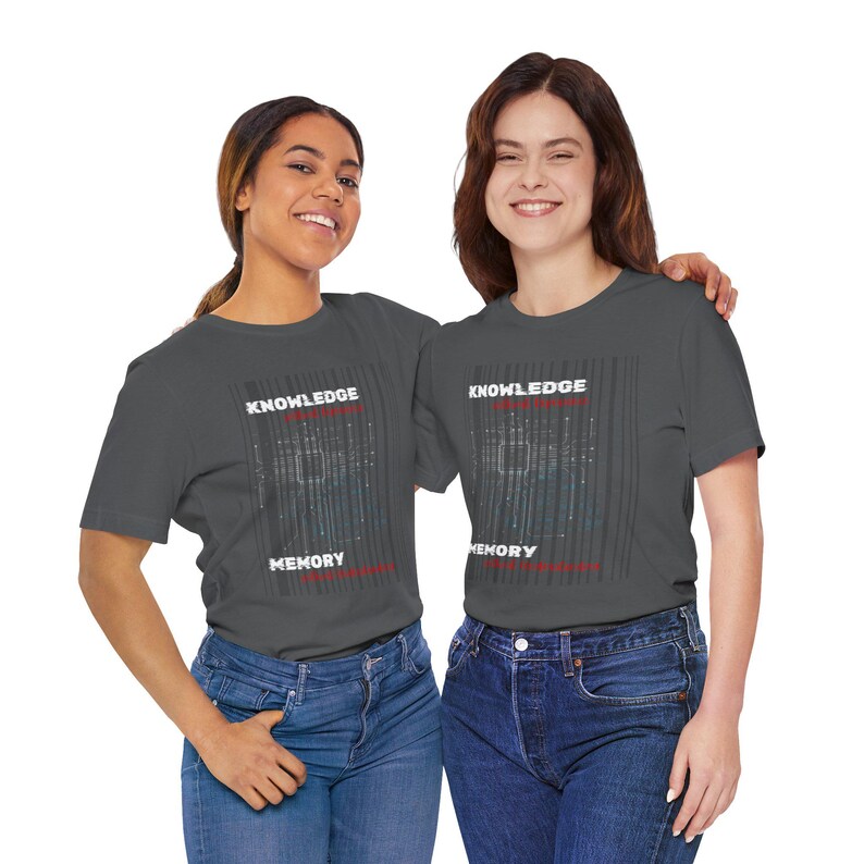 Knowledge Without Experience Memory Without Understanding Shirt, Men Women Unisex, AI Tech Quote Tee, Programmer Graphic, gift for him n her image 16