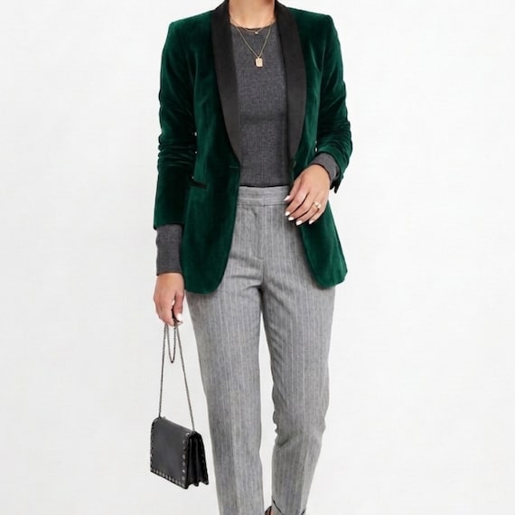 Velvet Blazer Women, Elegant Velvet Jacket, Tailored Formal Blazer, Luxury Womens Blazer, Party Wear Jacket, Vintage Style Outerwear,