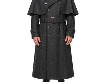 ジャケット・アウター 60s70s wool gabardine double trench coat Swiss Army Military Vintage 60s 70s Double Breasted Wool Trench