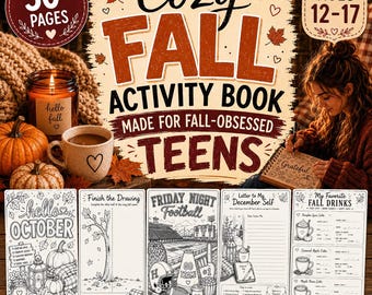 Cozy Fall Journal & Activity Book for Teens (Digital Download)