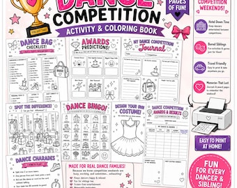 Dance Competition Activity Book for Kids | Coloring Pages, Games, Journal (Digital Download)