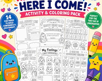 Countdown to Kindergarten Printable | First Day Activities & Confidence Builder Ages 4-6