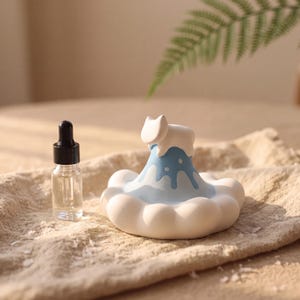Lazy Snow Cat Diffuser Figurine |  for Cat Lovers Car Home Decor