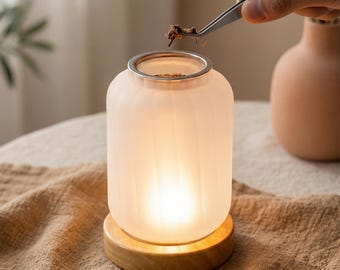 Vintage Glass Incense Burner | Candle Wax Melt Warmer Zen Home Gift