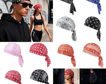 Unisex Colorful Bandana Cap for Cycling, Running & Outdoor Sports, Breathable Sweat-Wicking, Adjustable Fit, All-Day Comfort