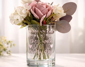 Beige Florals In Glass Vase Personlize Quotes