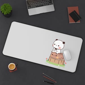 Cute Panda and Bear Desk Mat | Animal Mouse Pad