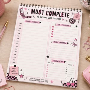 Daily Planner Notepad Time Blocking Productivity Planner-Mutiple Designs