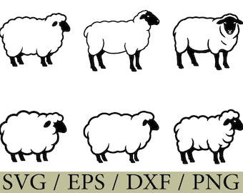 Sheep outline art design in silhouette icon.