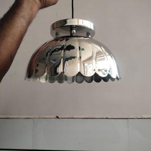 Handmade Polished Chrome Finish Brass Flower Ceiling Light - Vintage Flush Mount Fixture
