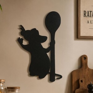 Decorazione da parete Ratatouille - Decorazione cucina Disney Pixar - Remy - Cameretta bambini - Decorazione stampata in 3D