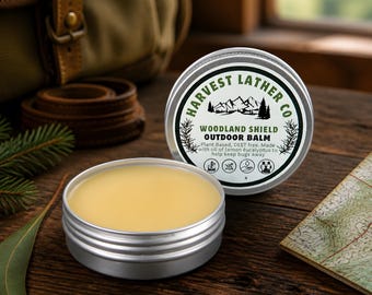 Woodland Shield Outdoor Balm Balm/DEET Free Mosquito Balm/Natural Outdoor Protection/Herbal Camping Balm