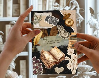 Inserto de lector vintage / Arte de collage (Descarga digital)