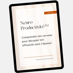Productivity eBook | Neuroscience & Digital Organization | NeuroProductivity™ Method | Personal Development PDF French