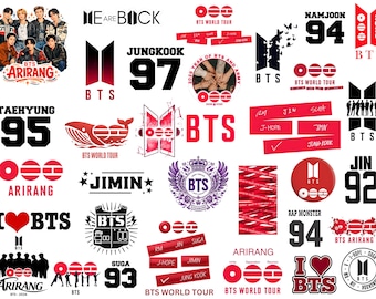 BTS World Tour 2026 png-bundel, concertmuziekontwerp 30+ BTS World Tour 2026 png (digitale download)