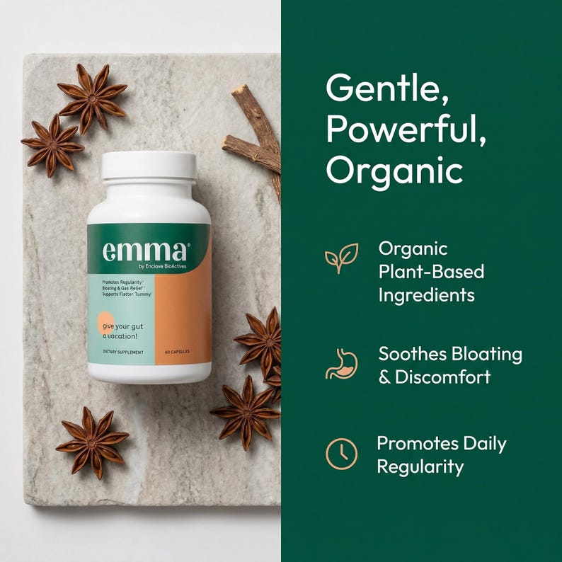 Trial Pack of EMMA Gut Health Capsules for repairing the intestines and relieving constipation and abdominal distension- 120 capsules image 2