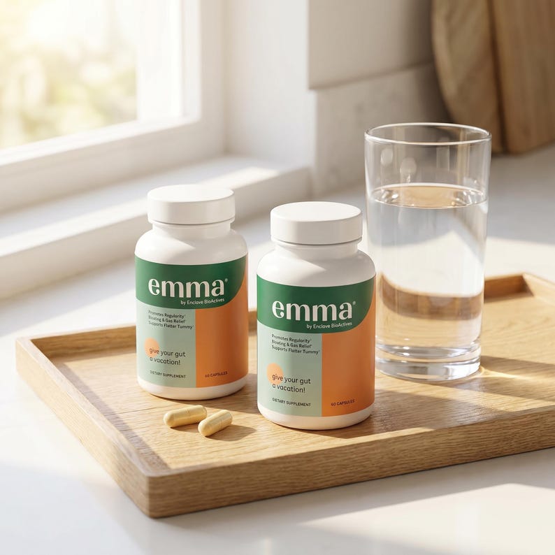 Trial Pack of EMMA Gut Health Capsules for repairing the intestines and relieving constipation and abdominal distension- 120 capsules 2 betters