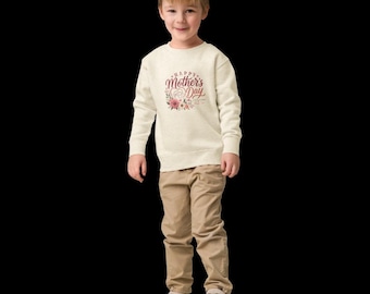 Muttertag Blumen Sweatshirt, Mutter Geschenk Pullover, Süßes Kinder Outfit, Weiche Grafik Rundhalsausschnitt, Frühlingsgeschenk für Mama