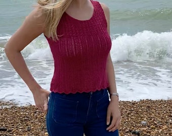 Lacy Tank Top Knitting Pattern (PDF File)