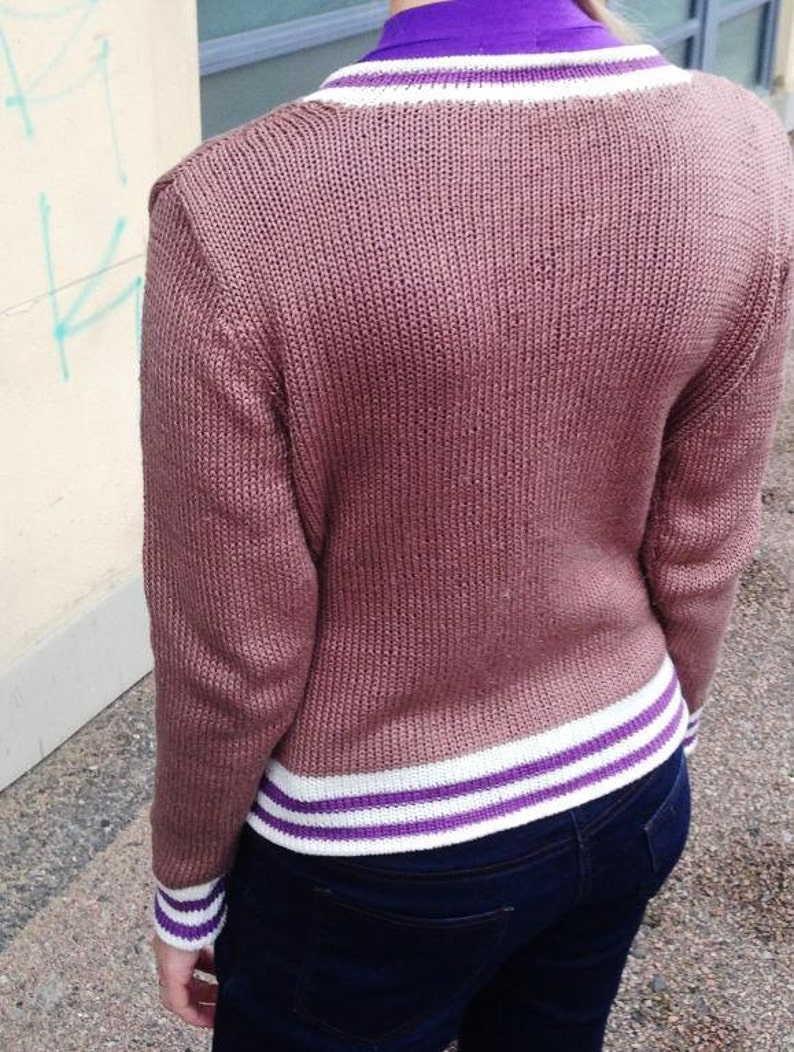 Baseball Jacket Knitting Pattern (PDF File) - Etsy