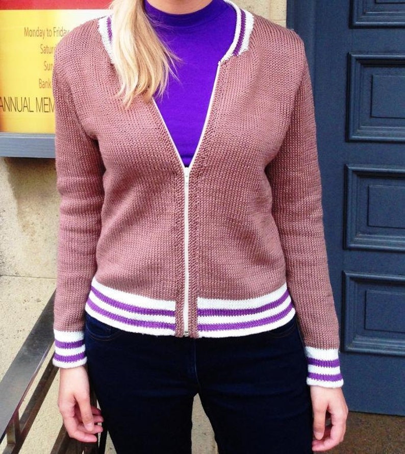 Baseball Jacket Knitting Pattern (PDF File) - Etsy