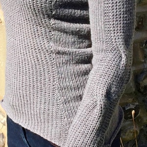 Tailored Rib Sweater Knitting Pattern (PDF File)