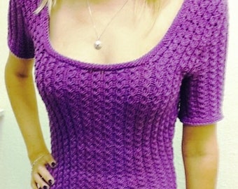 Mini-Cable Dress Knitting Pattern (PDF File)