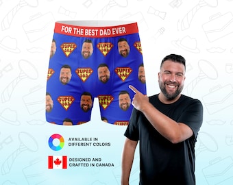 Bokserki Super Dad z indywidualnym projektem, spersonalizowana bielizna męska